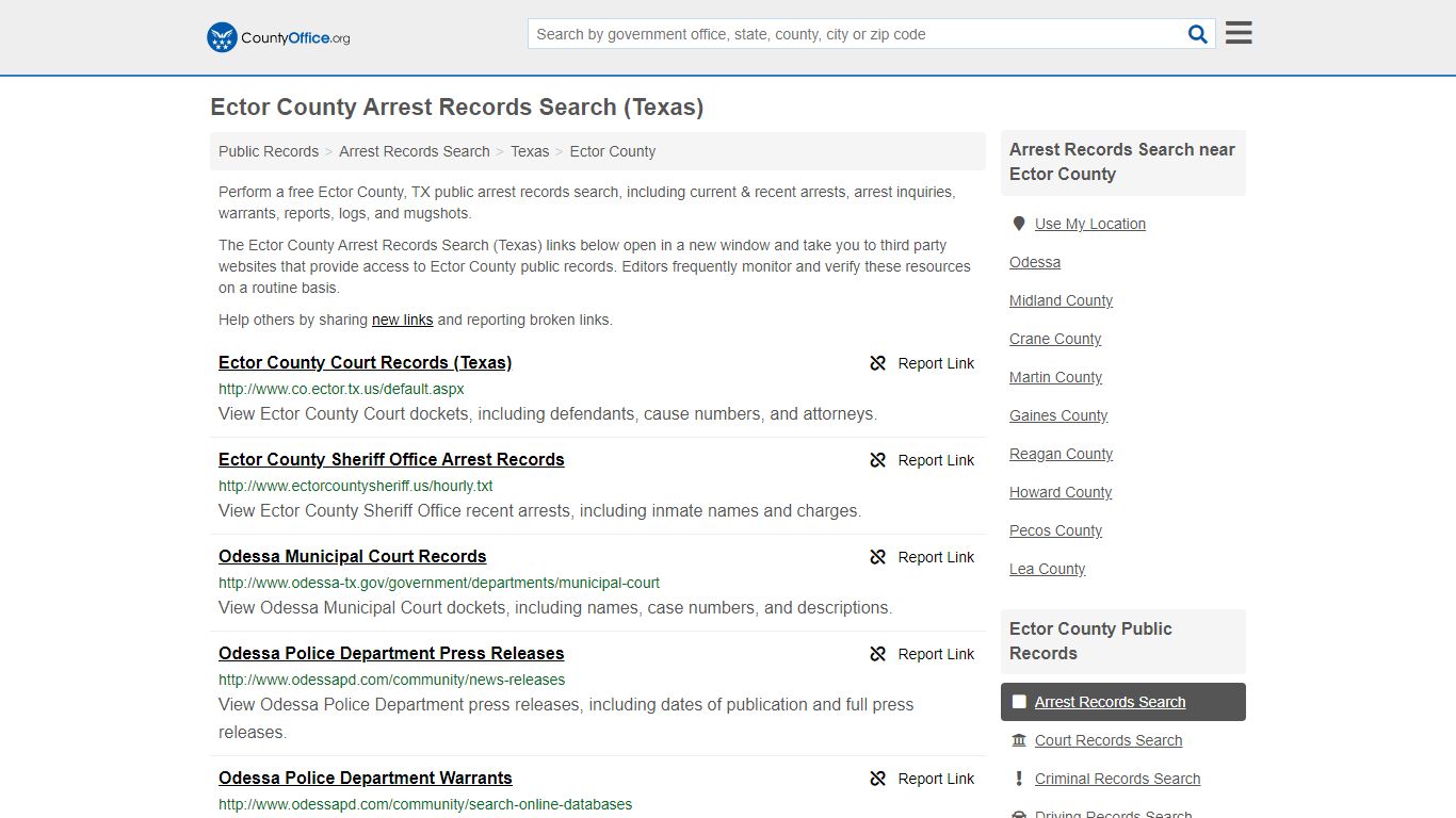 Arrest Records Search - Ector County, TX (Arrests & Mugshots)