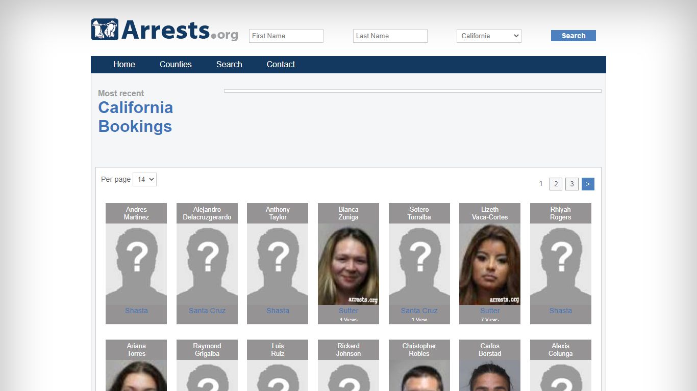 California Arrests and Inmate Search